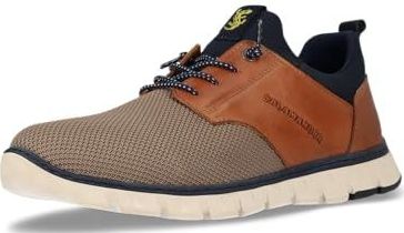 Salamander - Instapper - Beige Cognac - Textiel/Leer - Uitneembaar Voetbed