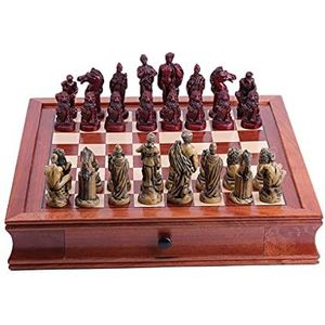 Schaakspel Bordspellen Chess Mahogany Board Drie-dimensionale schaakstukken, handwerk decoratie beste keuze for vermaakgiften en collecties Games voor Volwassenen