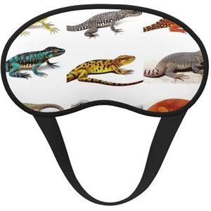 Verschillende soorten hagedis slaapmasker zacht comfortabel oogmasker met verstelbare riem verduistering oogslaap schaduw cover voor vrouwen meisjes mannen reizen yoga dutje ploegendienst werk