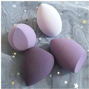 Poederdons Cosmetische Bladerdeeg Set Schoonheid Egg Blender Smooth Makeup Spons Poeder Vloeibare Foundation Concealer Cream Dames Gezicht Make-up Tool Gezicht poederdons (Size : 4pcs purple)