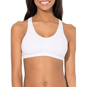 Fruit of the Loom Women'sShirred Front Racerback, White/Black Hue/Heather Grey, Size 36(Pack of 3)