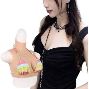 XSWL Crossdresser siliconen borstplaat borstprothesen realistische nepborsten voor transgenders en dragqueens,Nude,Cotton B Cup