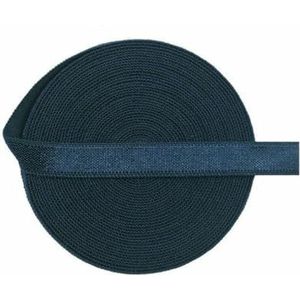 5 10 Yard 3/8"" 10mm Effen Glanzende Niet-vouwbare Elastische Spandex Satijnen Band Bh-band Hoofdband Jurk Naaikant Rand-Licht Marineblauw-100 Yards