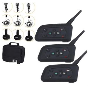 Draadloze intercoms, 3 Stks/set 1200M Intercom Full Duplex 3-Manieren Voetbal Coach Judger Oorhaak Oortelefoon Scheidsrechter Communicatie Systeem Bt Interphone
