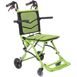 Zelfaangedreven Rolstoelen Opvouwbare rolstoel Zelfrijdend Groen Lichtgewicht Mobiliteitsapparaat for ouderen Gehandicapten Gehandicapte gebruikers Draagbaar aluminium Lichter Gewicht