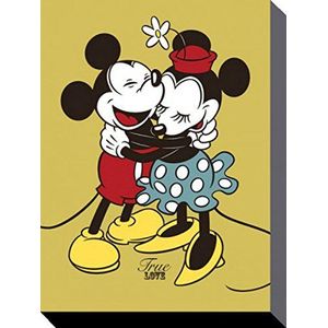 1art1 Walt Disney Poster Kunstdruk Op Canvas Mickey & Minnie Mouse, True Love Muurschildering Print XXL Op Brancard | Afbeelding Affiche 40x30 cm