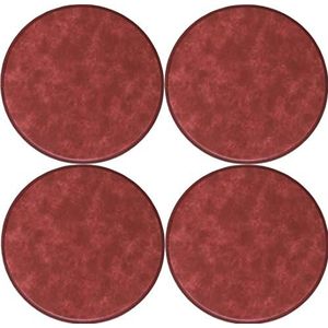 GPDNBIEU - Rond Eetkamerstoelkussen - Rood - 35 cm - Antislip Zitkussen