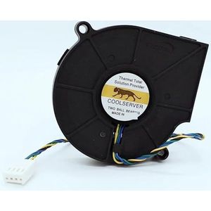 75mm CPU-ventilator voor COOLSERVER DC 12V 0.80A 4-draads serverventilatorkoelventilator FD7015H12D 7515