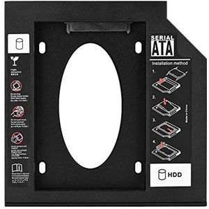 Bewinner 2,5 ""SATA HDD SSD harde schijf adapter 2e harde schijf behuizing behuizing voor 9,5 mm / 12,7 mm Bay Optische DVD-adapter voor laptop CD/DVD-ROM (12,7 mm)