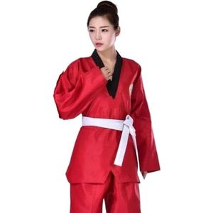 Karate vechtsportkleding Judo Gi Karate Taekwondo Kung Fu Trainingswedstrijd Meerdere Maten Multicolor(Red,180cm)