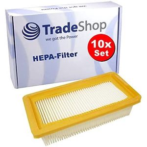 10 x Trade-Shop platte vouwfilter/lamellenfilter/HEPA-filter voor Kärcher AD 2 AD 3 AD 3 Premium Fire Place AD 3.000 EU-I AD 3.000 EU-II AD 3.000 CH