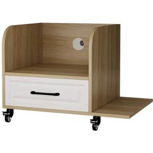 vidaXL Printerkastje met wielen 60x50x67 cm sonoma eikenkleurig