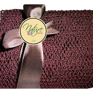 Nature by EJN Net Bath Spons, lang, huidpeeling, Afrikaans, poreus (schaduw of bruin)