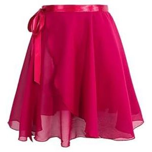 MZPOZB Chiffon Dansrokken Meisje Vrouwen Sheer Ballet Rokken Wrap Chiffon Over Sjaal Voor Dansen Zelf Tie Ballerina Tutu Jurk Skate Dancewear Gymnastiek Korte Chiffon Dans Kostuum, Burgendy, 160-165cm