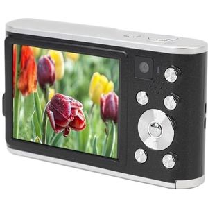 4K Digitale Camera, 48 MP 16x Digitale Zoom Autofocus Anti-shake Point and Shoot Vlogcamera 2,8 Inch IPS-scherm Oplaadbare Compacte Kleine Camera met Microfoon Webcampauze (BLACK)