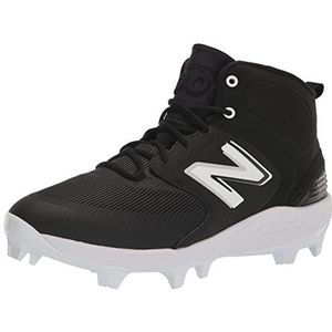 New Balance Men's Fresh Foam 3000 V6 Mid-Molded Baseball Shoe, Black/White, 7