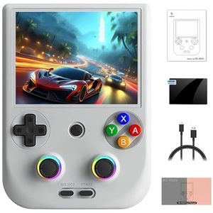 Meiurlex RG406V Retro handheld gameconsole, 5,48 inch IPS touchscreen, unisoc T820 Android-systeem, videospelspeler, ondersteunt wifi en bluetooth (4 + 128G/geen games)
