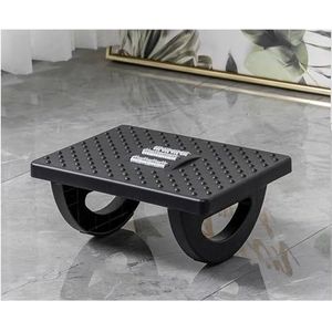 HOFUNTRE Eentraps Opstapje ，Antislip Voetenbankje， Multifunctioneel Voetsteunkruk，Sterk Draagvermogen, Rolmassage, Antislip Voetpad, Geschikt for Meerdere Scenario's(Black)