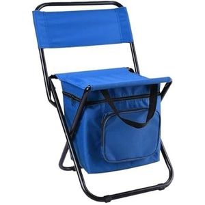 Lichtgewicht viskruk, draagbare klapstoel, visstoel met verstelbare poten, opvouwbare campingstoel met gaasrug en schouderband (Color : Blue B)