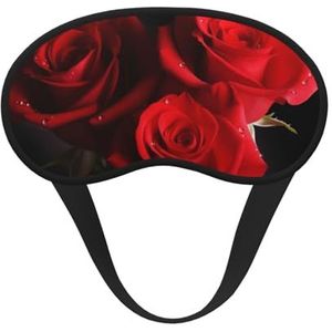 Rode rozen slaapmasker voor zijslaper, lichtblokkerende nachtmaskers voor slapen oogmasker voor vrouwen mannen oogbedekking zachte comfortabele oogschaduw voor reizen, dutje