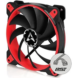ARCTIC BioniX F120-120 mm Gaming Behuizingsventilator met PWM PST, Case Fan met PST-aansluiting (PWM Sharing Technology), Reguleert RPM synchroon, 200-1800 rpm. - Rood