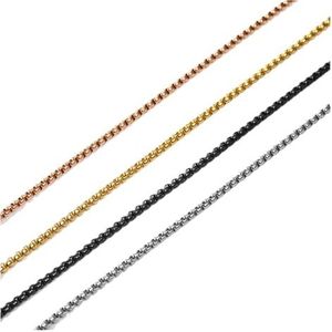 2MM 2.5MM 3MM Rvs Ketting 45CM-75CM DIY Lange Ketting Mannen Vrouwen Sieraden (Color : ROSE GOLD_2MM_60CM)