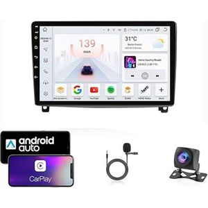 9 Inch Autoradio Compatibel voor Peugeot 407 1 2004-2011 met GPS Navigatie CarPlay Android Auto Acht-Core 4G Bluetooth WiFi MirrorLink Stuurwiel Afstandsbediening(T2 4 Core Wifi 2G+32G)