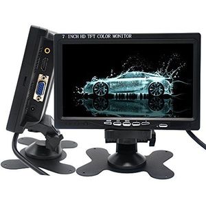 Pardarsey 7 inch monitor HDMI 1024x600 HD TFT LCD-scherm display AV VGA ingang ingebouwde luidspreker voor Raspberry Pi 3 Model B+ 3B CCTV Computer PC DVR Auto