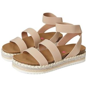 Steve Madden Charisa sandalen met sleehak, natuurlijk, Natuurlijk, 2 Little Kid