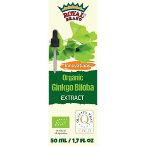 Royal Brand Ginkgo Biloba BIO-extract / 50 ml/Ondersteunt cognitieve functies/ondersteunt de hersenen
