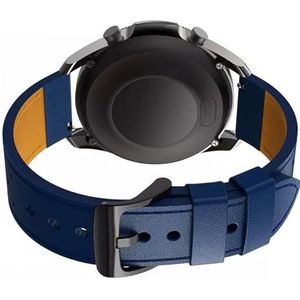 yeziu Lederen Bandjes Voor Samsung Galaxy Horloge 3 41 45mm 42mm Voor Huawei Horloge 3 GT2 46mm pro Vervanging Bands Correa Armband(Color:Blue,Size:22mm Universal)