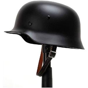 Duitse M35 - Hoge Sterkte Staal Tactische Combat Helm - Met Lederen Voering En Chin Strap