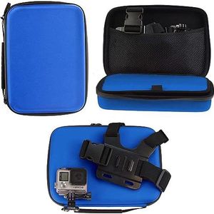 Navitech Blauwe Actiecamera Hard Case - Compatibel met Xilecam Dual Screen 1080P WiFi-actiecamera