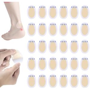 Blaaspleisters, 30 stuks hydrocolloïde pleisters, waterdichte blarenpleisters, blarenpleisters hiel, blarenpleisters, wandelen voor tenen en vingers, voorvoet, hielbescherming, beschermhuid