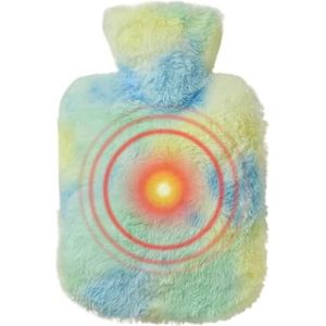 syayw Waterzak voor warmwaterkruik, warmwaterzak, 1000 ml verwarmde waterflessen, kleine warmwaterkruik, winterhandwarmer, voetenwarmer met overtrek voor voeten en handen