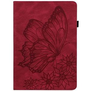 Tablet PC-hoes PU Lederen Hoes Flip Portemonnee Beschermhoes Vlinder Reliëf Beschermhoes Kaartsleuf Tablet Pc Hoes Geschikt Compatibel Met Lenovo Tab P12/voor Lenovo Tab Pad Pro 12,7 Inch Bescherming(