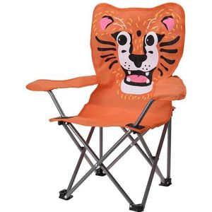 INDA-Exclusiv Vissersstoel voor kinderen, campingstoel, vouwstoel, kinderen, vissersstoel, campingstoel, kinderstoel met tas, kleuren: oranje