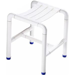 Douchekruk van aluminiumlegering zonder rug, medische douchestoel met nylon zitpaneel, antislip badkuipzitbank for ouderen, handicap (Color : White)