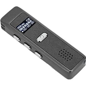 Mini Spraakgestuurde Recorder, Lange Uithoudingsvermogen Spraakgestuurde Recorder MP3-speler Tijdstempel voor Vergaderingen HD Ruisonderdrukking voor Onderwijs (Grijze schaal 8GB)