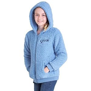 Disney Meisjes sweatshirt met ritssluiting, fleece, 7-18 jaar, Blauwe stiksel, meisjes, 13-14 Jaar