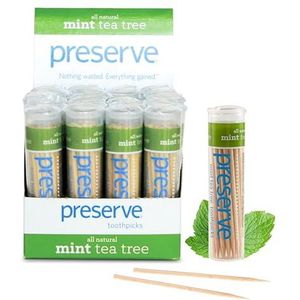 Preserve Tandenstokers, Mint Tea Tree, 24 canisters