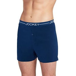 Jockey Heren Ondergoed Biologisch Katoen Stretch 5"" Boxer, Inkt goed, XXL