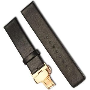 dayeer Italië olie lederen horlogeband voor Diesel Quick Release horlogeband polsband (Color : Black-Gold buckle, Size : 16mm)