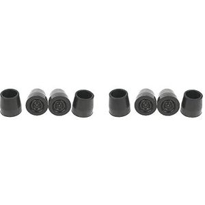 2 Set van 4 Stuk Kruk Ferrule Rubber End Wandelstok Tip Protector Non Skid Zwart, 4 x 3,8 cm