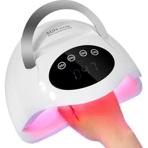 LED-nagellamp for het drogen van gelnagellak, professionele 72 LED's nageldrogerlamp met touchscreen, timer en automatische sensor