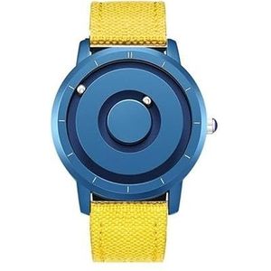 OSOLVE Lederen Armband Creatieve Magnetische Horloge Mannen Luxe Siliconen Mode Quartz Blauw Magneet Bal Waterdichte Horloges, 8, riem