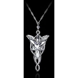 Elfen Prinses Aragorn Arwen Evenstar Hanger Necklacesthe twilight star pedant maxi Crystal ketting statement sieraden