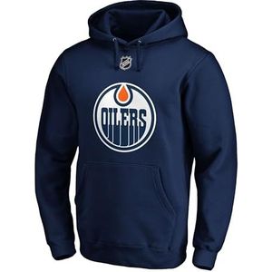 Fanatics Leon Draisaitl #29 Edmonton Oilers Iconic Player NHL Hoodie Navy, blauw, L