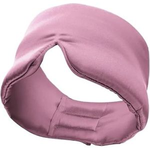 2 stks Zachte Zijde Slaapmasker Blokkerende Licht Oogmasker Reizen Draagbare Slaap Moerbei Gladde Ooglap voor Slaap (Donkerroze)