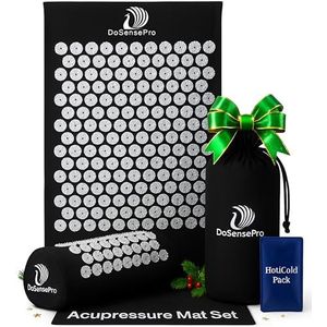 Acupressuurmat en kussenset, acupressuurtherapie voor rug- en nekpijnverlichting, ischias en drukpuntpijn, ideale acupunctuurmat voor slaaphulp en herstel